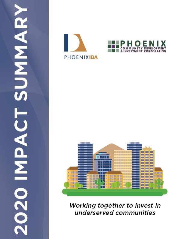 Cover image of the Phoenix IDA and PCDIC 2020 Impact Summary