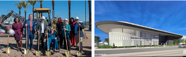 A standing-room only crowd attended the groundbreaking for the Mary Rose Wilcox Center for Healthcare and Innovation, which included many dignitaries from the City of Phoenix, Maricopa County and the State of Arizona